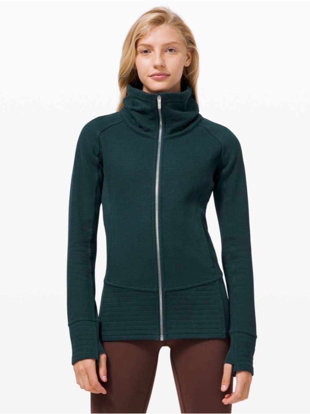 lululemon athletica Radiant Jacket Dark Green Zip-Up